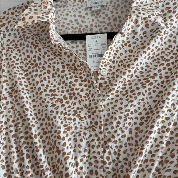 J. Crew Leopard Print Puff Sleeve Mini Dress - Picture 2 of 3